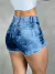 Short Jeans Marmorizado Com Puído - comprar online