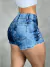 Short Jeans Marmorizado Com Puído - Parada do Cropped