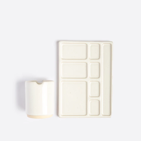 Set para Pintura de Cerámica Gres color Blanco