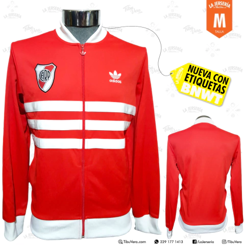 Chamarra River Plate 2023 Adidas roja