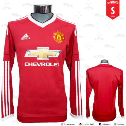 Jersey Manchester United 2015 local manga larga