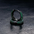Brinco Argolinha Ice Circular Cravejado - Preto e Verde na internet