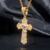 Pingente Ice Cruz Olho Grego - Prata / Dourado - Nevasca Joias - Loja Oficial