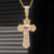 Pingente Ice Cruz Olho Grego - Prata / Dourado - loja online