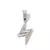 Pingente Lightning Bolt Baguette Round Ice - Prata - comprar online
