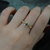 Anel Coroa Esmeralda CZ Azul - comprar online