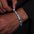 6mm Pulseira Riviera Cravejada Azul - Prata 925 (EXCLUSIVO)