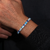 6mm Pulseira Riviera Cravejada Azul - Prata 925 (EXCLUSIVO) - comprar online