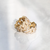 Anel Ice Prong Cravejado - Dourado