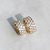 Anel Ice Cravejado Riviera Linha Tripla - Dourado