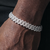 Pulseira Ice Prong Cravejada 13mm Premium - Prata/Dourado