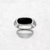 Anel Prata 925 Oval Black CZ - Gema Preto