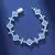 Pulseira Ice Cravejado Flor Azul Prata 925 na internet