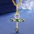Pingente Ice Cruz Esmeralda Dourado - Prata 925