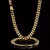 Imagem do 8mm Corrente Masculina Cuban Grumet Ouro 18k Revestido