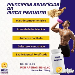 Maca Peruana 600mg - 120 caps. - comprar online