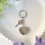 CHAVEIRO RELICÁRIO CORAÇÃO NOSSA SENHORA CRISTAL PRATA - Bio Semijoias 