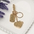 CHAVEIRO RELICÁRIO CORAÇÃO PLAQUINHA PERSONALIZADA OURO