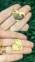 COLAR MEDALHA CORAÇÃO FURO LADO PERSONALIZADA OURO - loja online