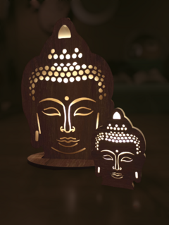 LAMPARA DE PIE BUDDHA (60 cm) - Somos de Madera