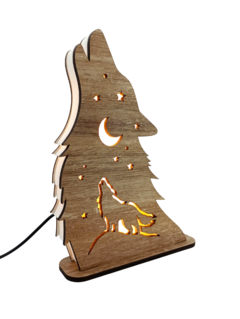 VELADOR LOBO (60 cm) - Somos de Madera
