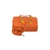 BOLSO DE MANO NARANJA CON CADENA en internet