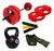 Barra, 6 Discos 3kg, Pesa Rusa 8kg + Tobillera 1kg + Set 3 Theraband