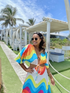 Vestido Megan Estampa Ondas PP ao GG na internet