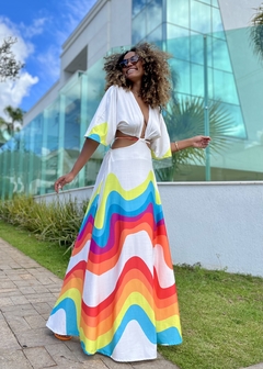 Vestido Megan Estampa Ondas PP ao GG