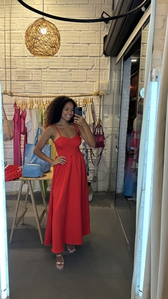 Pré Venda 15 dias Vestido Carol Vermelho - Mercê