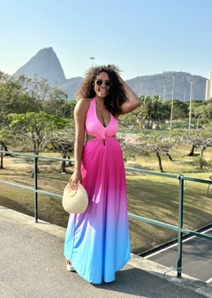 Vestido Mariah Degradê Rosa P ao GG