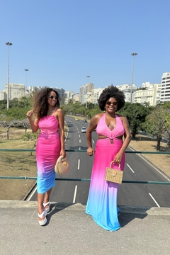 Vestido Mariah Degradê Rosa P ao GG - comprar online