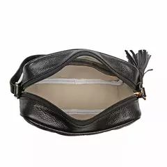 Bolsa Clássica Pequena Preta Couro Legítimo Mercê - loja online