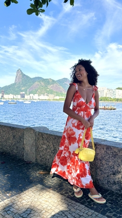 Vestido Yara Estampa Laranja na internet