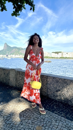 Vestido Yara Estampa Laranja - loja online