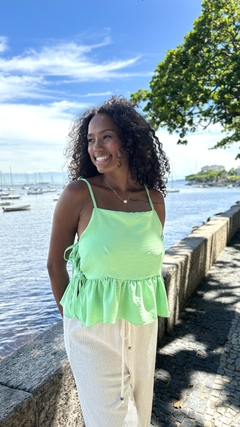 Blusa Bata Lana Verde - Mercê