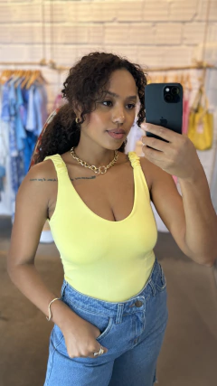 Body Taiane Amarelo Bebê - Mercê