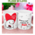 Caneca Em Porcelana - FLORK IN LOVE - 325 ml na internet