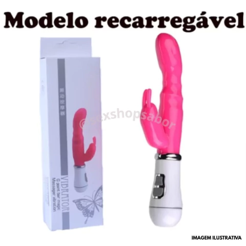 Vibrador Feminino Com Plug Lateral Thumper Ponto G Com 8 Funções Rosa Recarregável Ref.: PG015R-RS - comprar online