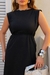 VESTIDO EVASE ALGODÃO CATARINA PRETO - 30153 na internet