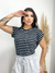 Blusa Listrada Grossa com Manga Japonesa - 60067 - Lamar Oficial 