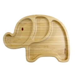 CLINGO - PRATO DE BAMBU COM VENTOSA - ELEFANTE - comprar online