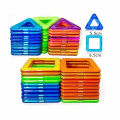 BRINQUEDO BLOCOS MÁGNETICOS COLORIDOS 100 PEÇAS