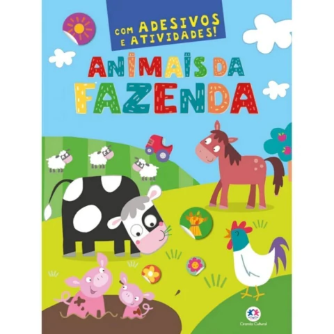 LIVRO DE ATIVIDADE ANIMAIS DA FAZENDA COM ADESIVOS - CIRANDA CULTURAL