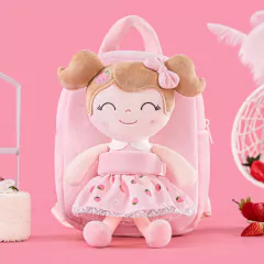 GLOVELEYA - MOCHILA COM BONECA SPRING CLÁSSICA - MORANGO na internet