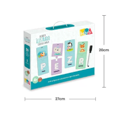 BABEBI - ALFABETO ILUSTRADO ESCREVA E APAGUE EM MADEIRA 4 ANOS - comprar online