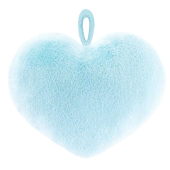 GLOVELEYA - ALMOFADA PELÚCIA CORAÇÃO - AZUL