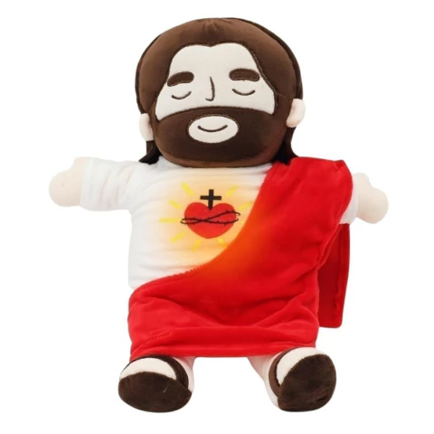 PELÚCIA - JESUS CRISTO QUE RESPIRA - VERMELHO