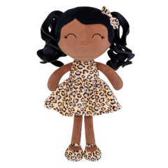 GLOVELEYA - BONECA 30CM SPRING ANIMAIS - LEOPARDO MORENA
