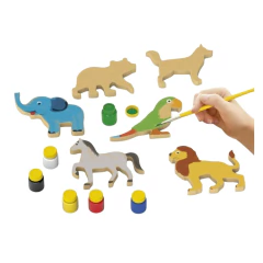 JUNGES - KIT COLORIR E BRINCAR COM PINCEL E GUACHE - ANIMAIS - loja online